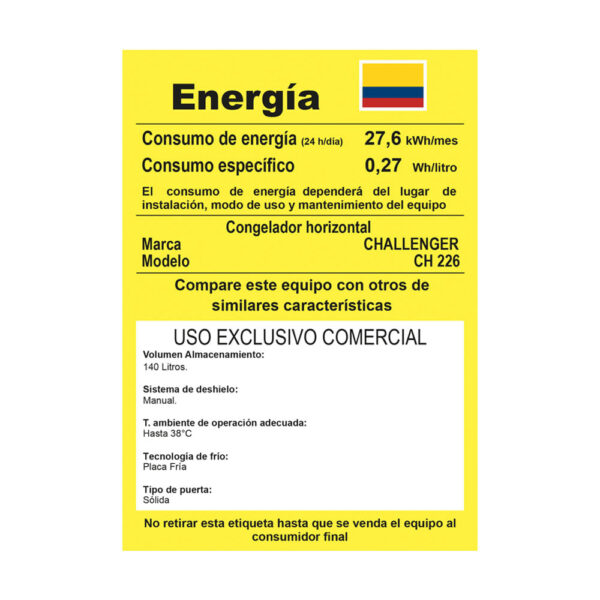 Congelador-Horizontal-Challenger-152-Lts-CH-226-3 Congelador-Horizontal-Challenger-152-Lts-CH-226-3